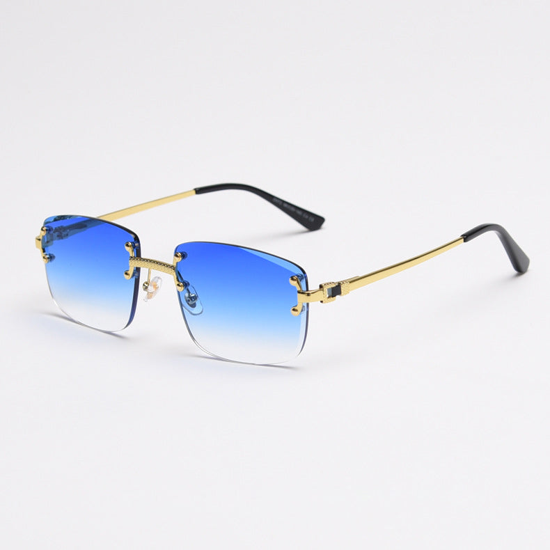 HBK 2022 Fashion Rimless Glasses Frames Luxury Frameless Sun Glasses Sunglass Woman 2021 Rimless Sunglasses Mens