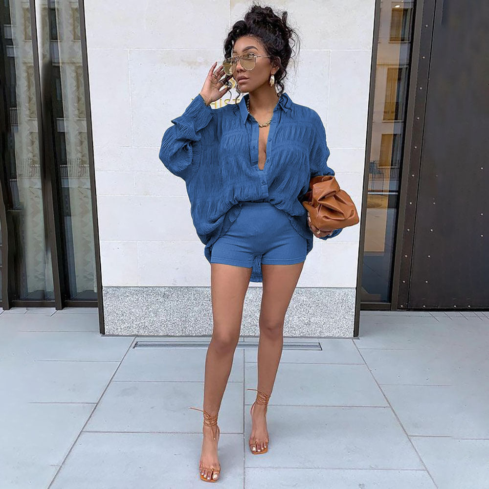 YD Stylish Ladies Causal Career Blouse Button Up Loose Women Workout T-Shirt Top Women's Blouses