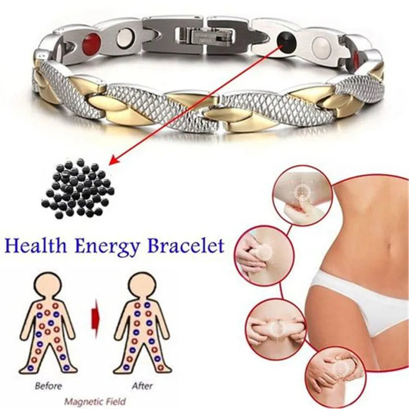 Fashion Jewelry Twisted Therapy Bracelet Health Care Thin Bracelet Weight Loss Jewelry Magnetic Women's Bracelet