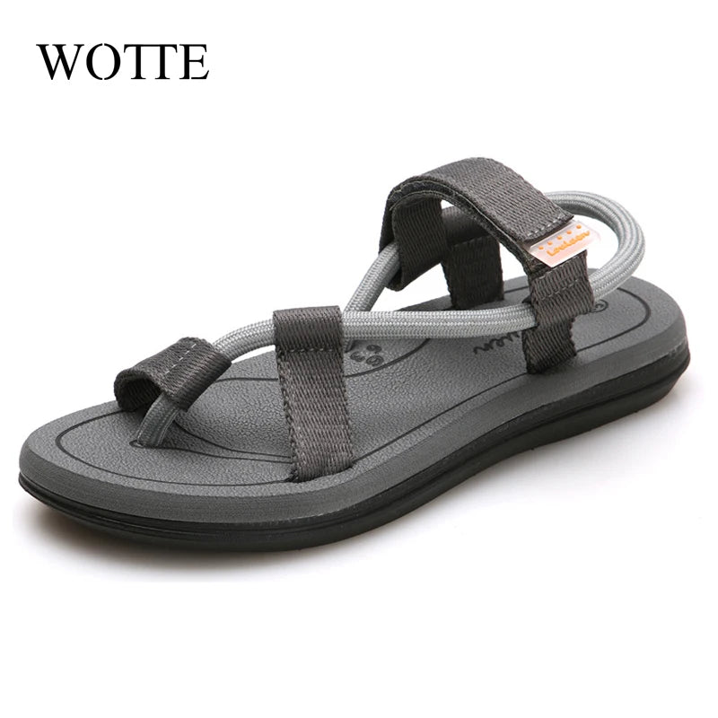 Flip Flops Slip on Flats Slippers Slides Sandals Men Sandalias Hombre Gladiator Casual Sandals Rope Male Summer Roman Beach Shoe