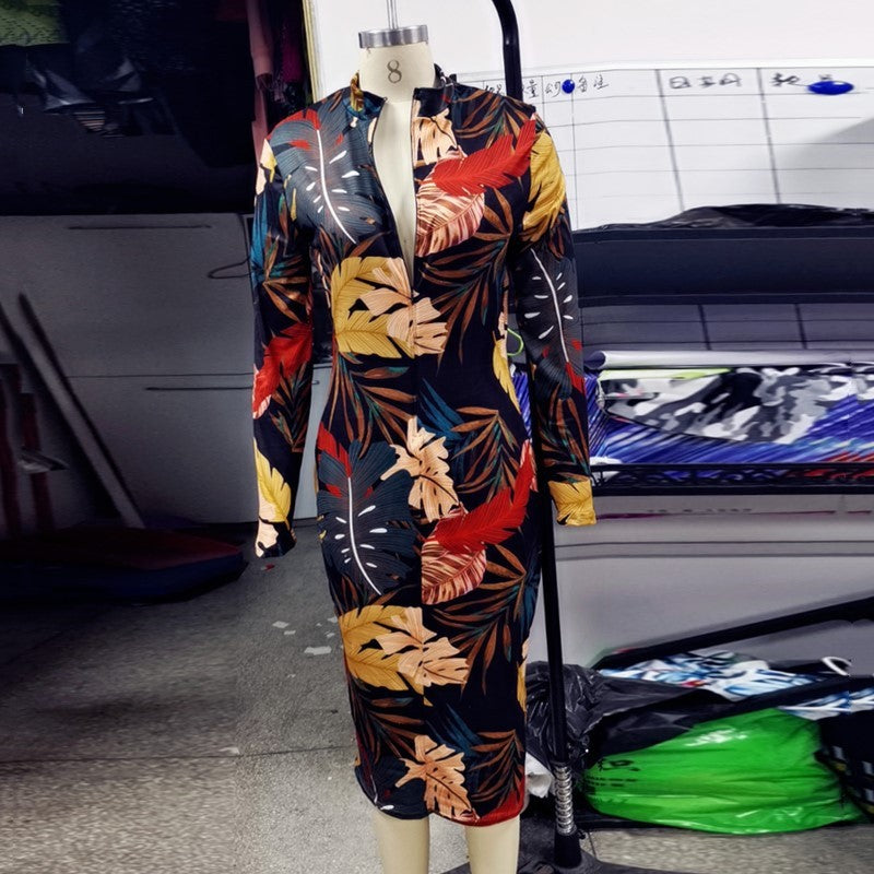 GQ2002 New Arrivals Printed Long Party Dress Red Dresses Women Sexy Club Dresses