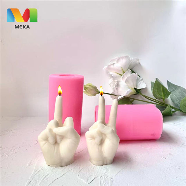 L7075 DIY Aromatherapy Candle Plaster Handmade Hand Candle Silicone Molds for Candles