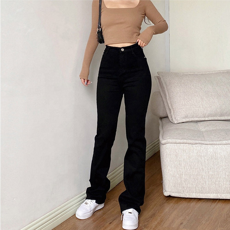 Women Straight Baggy Mom Jeans  Oversize Aesthetic Flooding Jean Denim Pants Woman Stacked Stretch Trending Boyfriend Jeans