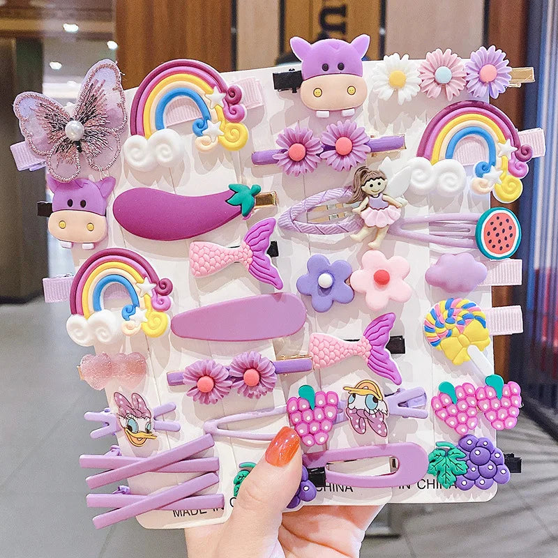 Baby Girls Hair Accessories Sets Fashion Cute Hair Bows Flower Hair Clips for Children Kids Headwear