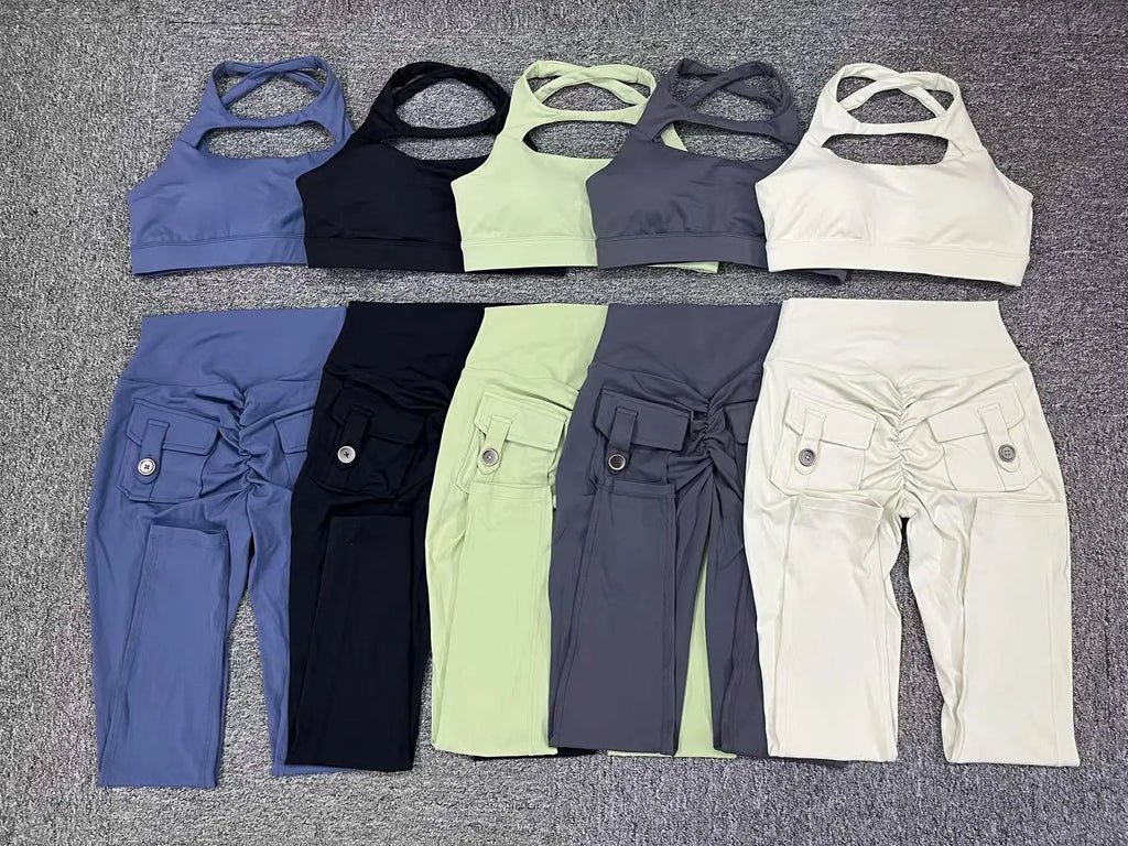PASUXI Seamless Activewear Set Wholesale Fitness Yoga Wear 2PCS Seamless Workout Women Gym Sets