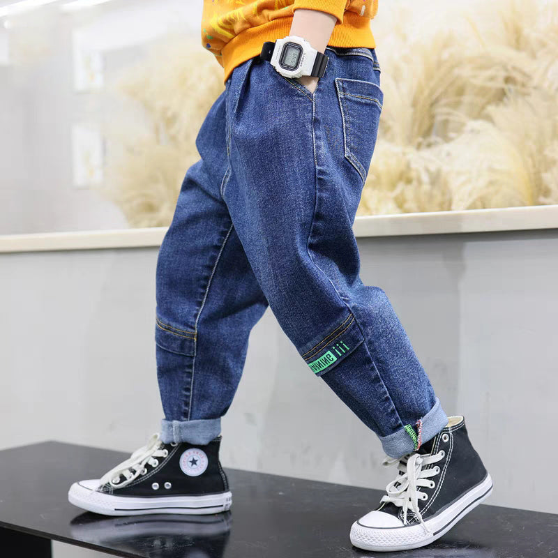 Children Boyfriend Clothes Denim Clothing Trousers Baby Bottoms Bowboy Kids Boys Jeans Pants