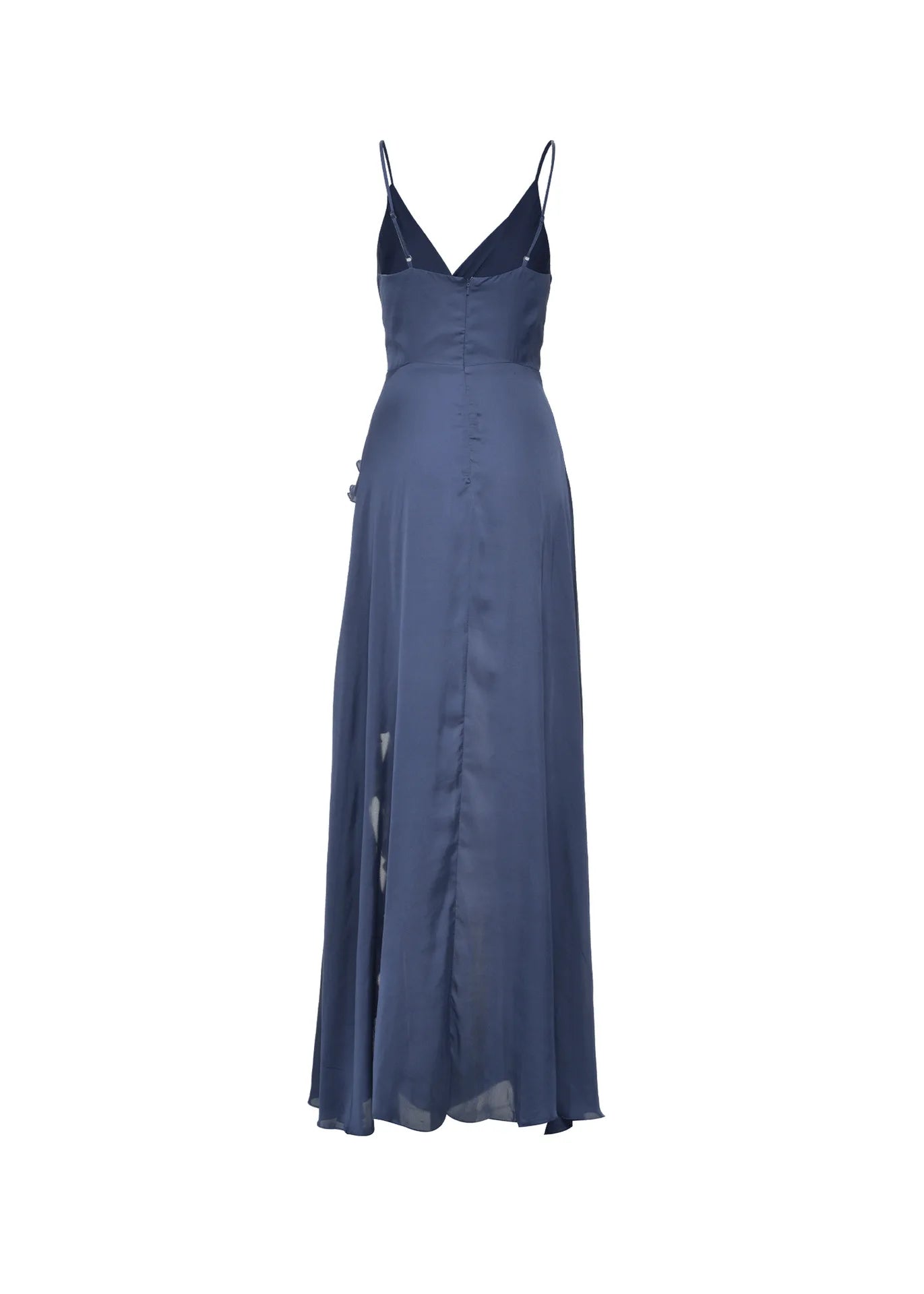 2025 Hot Selling Spaghetti Strap V-Neck Bridesmaid Dresses Wedding High Waist Ruffle Slit Party Dresses Women Evening Dress - My Store