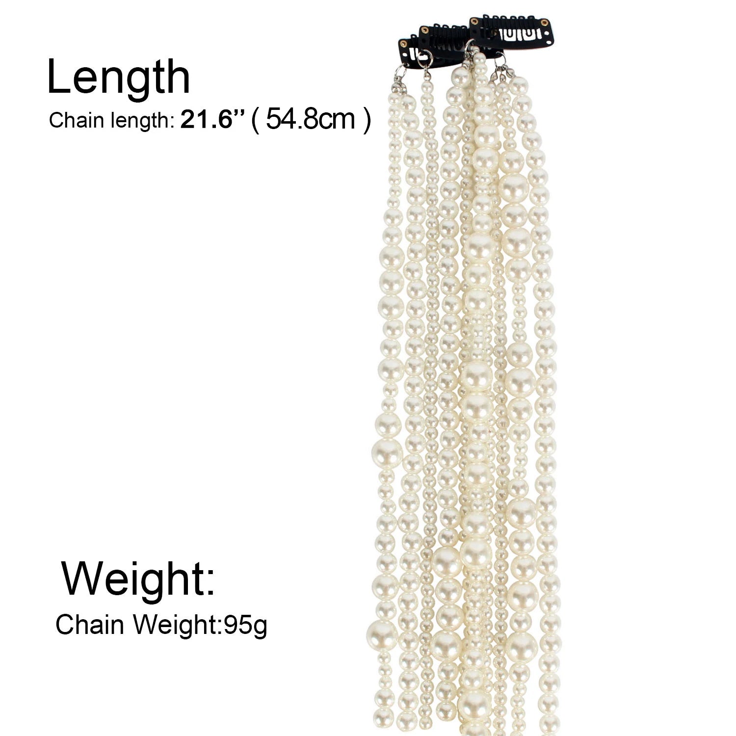 Simulated Pearl Long Tassel/Chain Bridal Wedding Hair Accessories Hair Clip Women Party Wedding Accessories Hair Jewelry