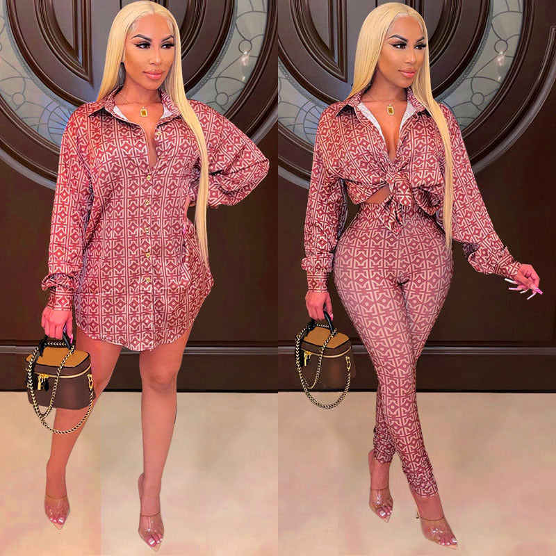 2022 Plus Size Women's Blouses & Shirts Sexy Ladies' Blouses Two Piece Set Fashion Blouse Clothes