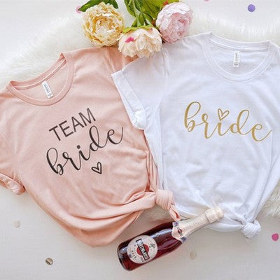 100% Cotton T-Shirt Girl Bachelorette Party Bride Squad T-Shirts