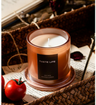 Jar Glass Candle Golden Bell  Tropical Style Candles Luxury Smokeless Custom Gift Scented  Candle Private Label