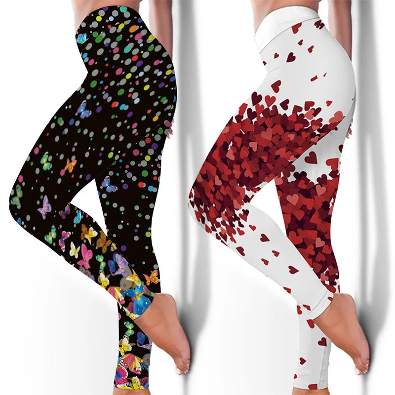 Gym Sports Leggings for Women Seamless Leggings Training Running Yoga Fitness Pants Colorful Print Gym Trousers Tight Sportswear