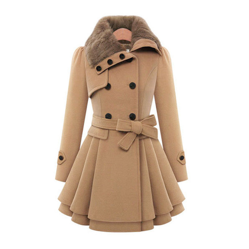 YiXin Women Jackets and Coats Hooded Elegant Long Plus Size Fur Coat Women Winter Coats for Ladies Women