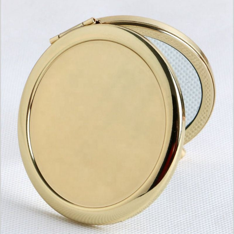 Wholesale 70mm Sublimation Blank Compact Pocket Mirrors Cosmetic Make Up Small Hand Round Mirror