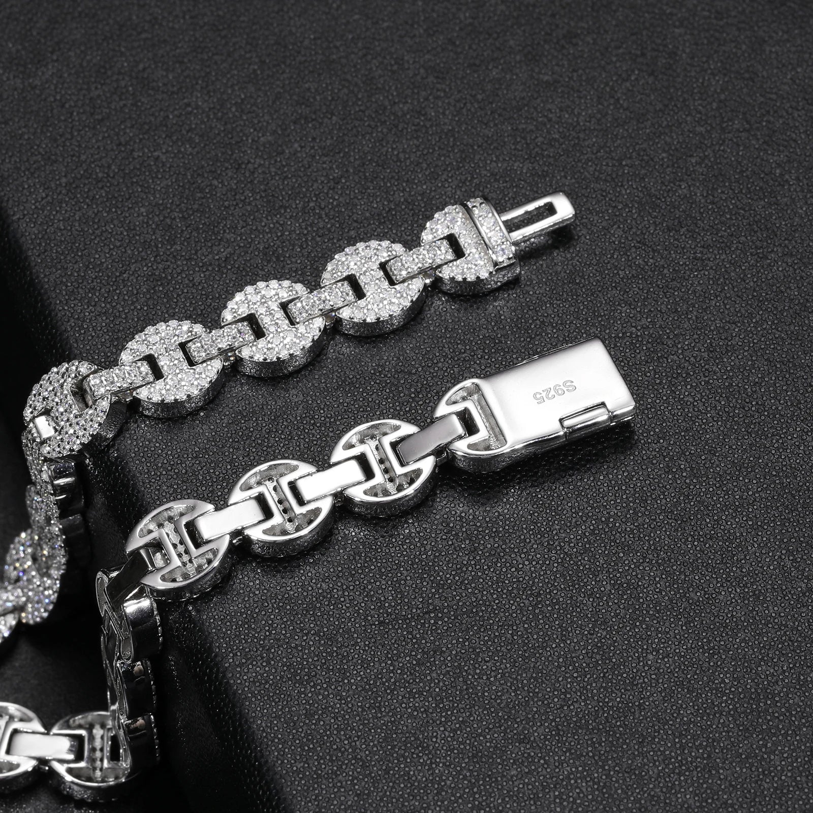 Pass Diamond Tester VVS Moissanite Iced Out Guci Link Chain Bracelet Fashion 925 Sterling Silver Mossanite Rappers Gift Hip Hop - My Store