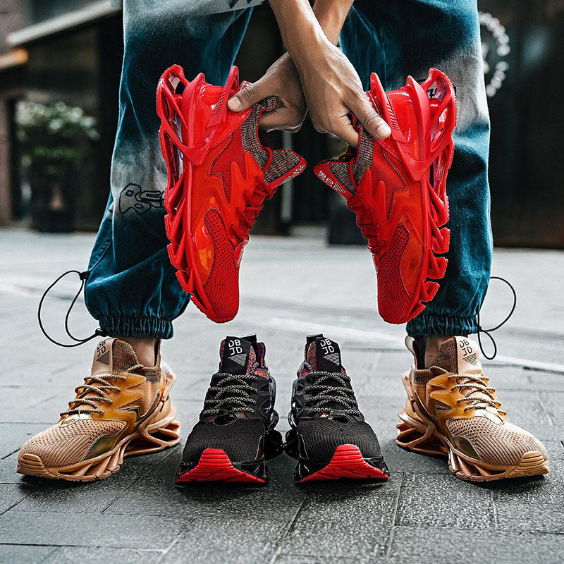 Running Shoes for Men Summer Fashion Blade Sneakers Cushioning Soles Mens Athletic Shoes Outdoor Reflective Leisure Sneaker