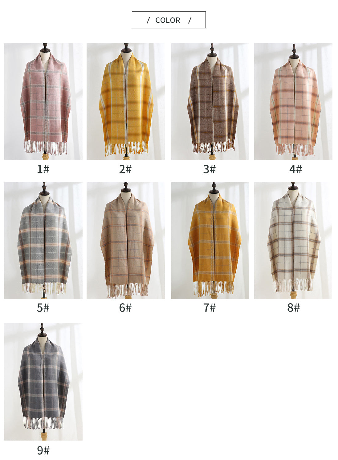 Wholesale Luxury Thick  Shawl Knitted Pashmina Blanket Winter Scarves Ladies Cashmere Scarfs Women