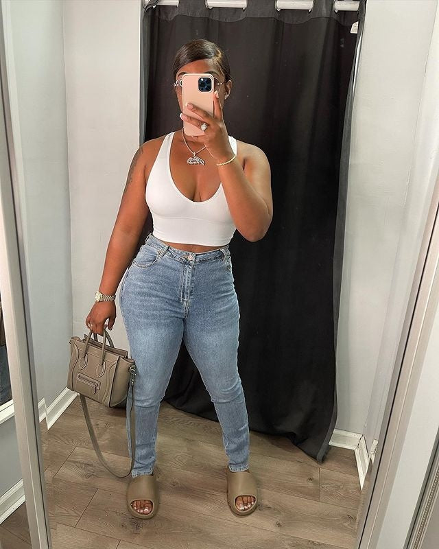Hot Sell Women Denim High Waist Skinny Jeans Lady Solid Color Butt Lifting Jeans Pant Pantalon Jean Femme