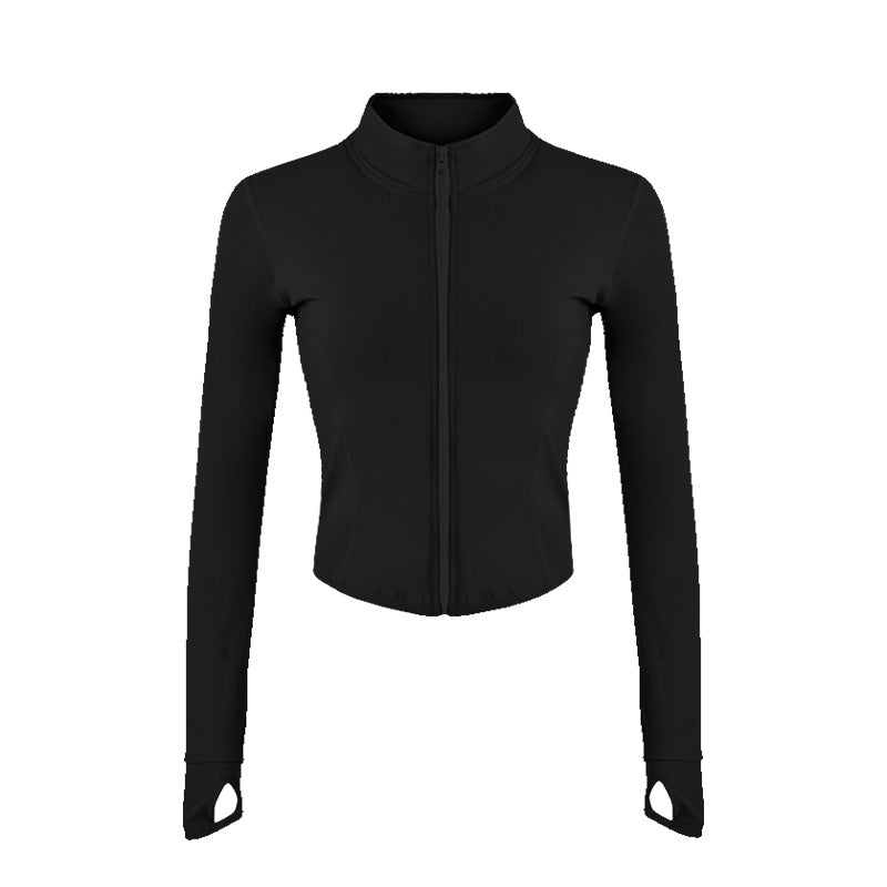 9 Colors Cheaper Private Label Activewear Workout Gym Fitness Tops Woman Fitness Plus Size Jogging Jacket Gym Active Wear