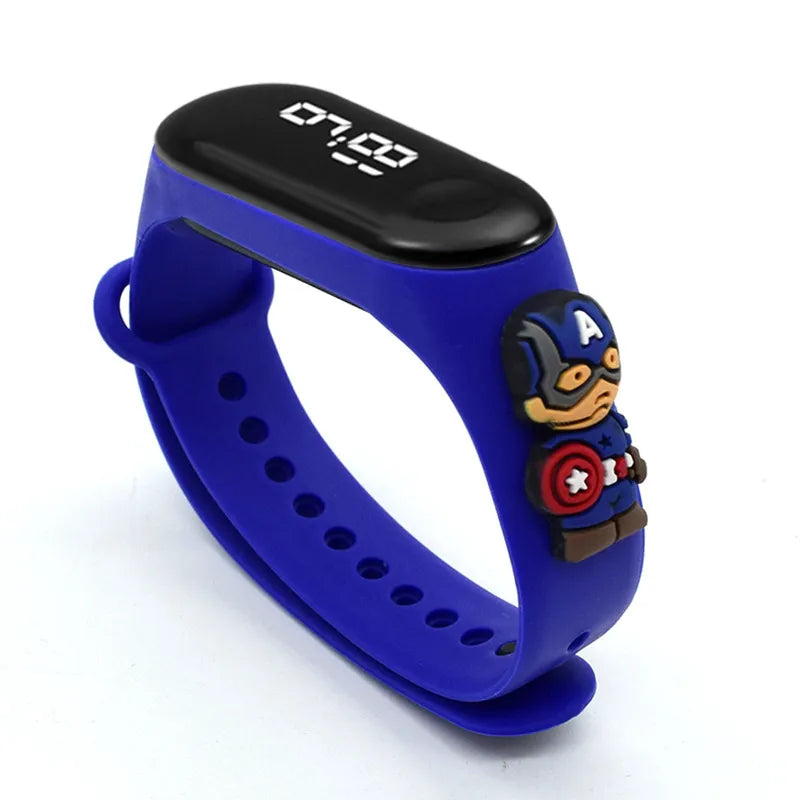 Disney Children's Watch Fashion Cartoon Watches Electronic Digital LED Display Watches Waterproof Holiday Gift Kids Watches