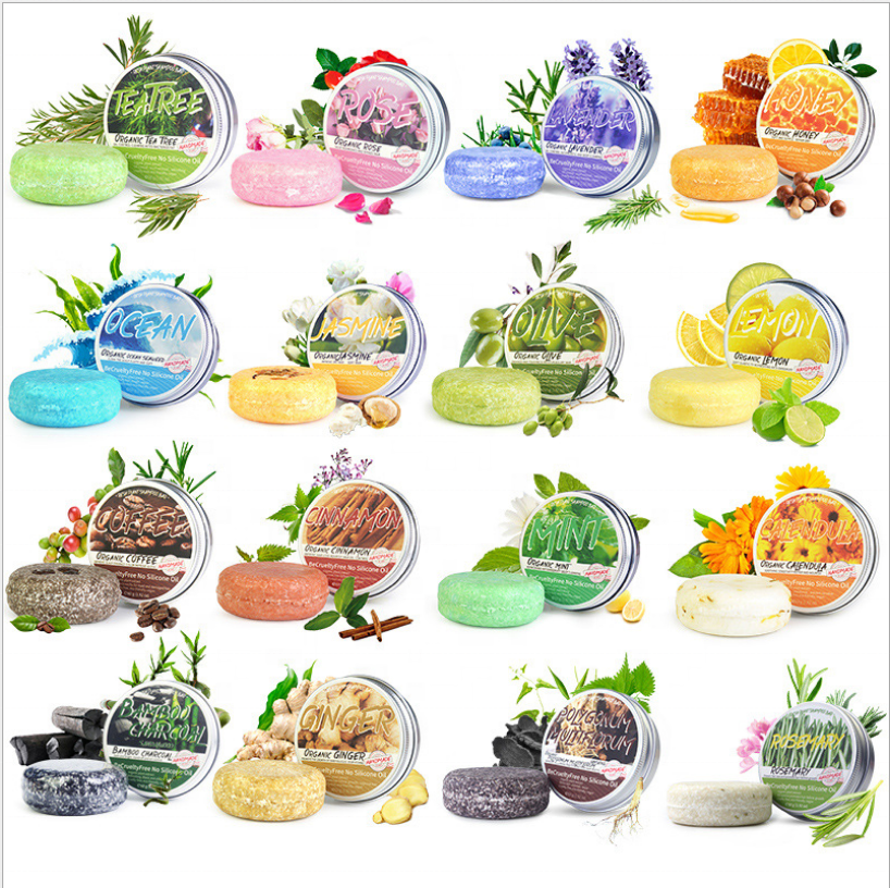 OEM Dropshipping Polygonum Moisturizing Conditioner Gray Hair Care Natural Soap Organic Hair Darkening Shampoo Bar