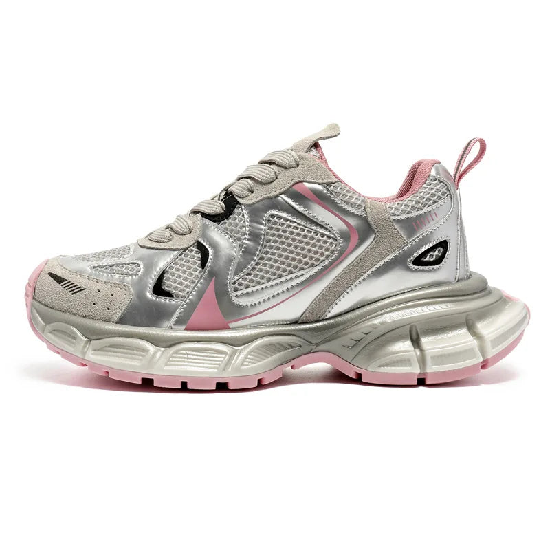 Lady Height Increasing Shoes New Styles Sneakers Chunky Platform Sneakers Fashion Sneakers for Women Real Leather
