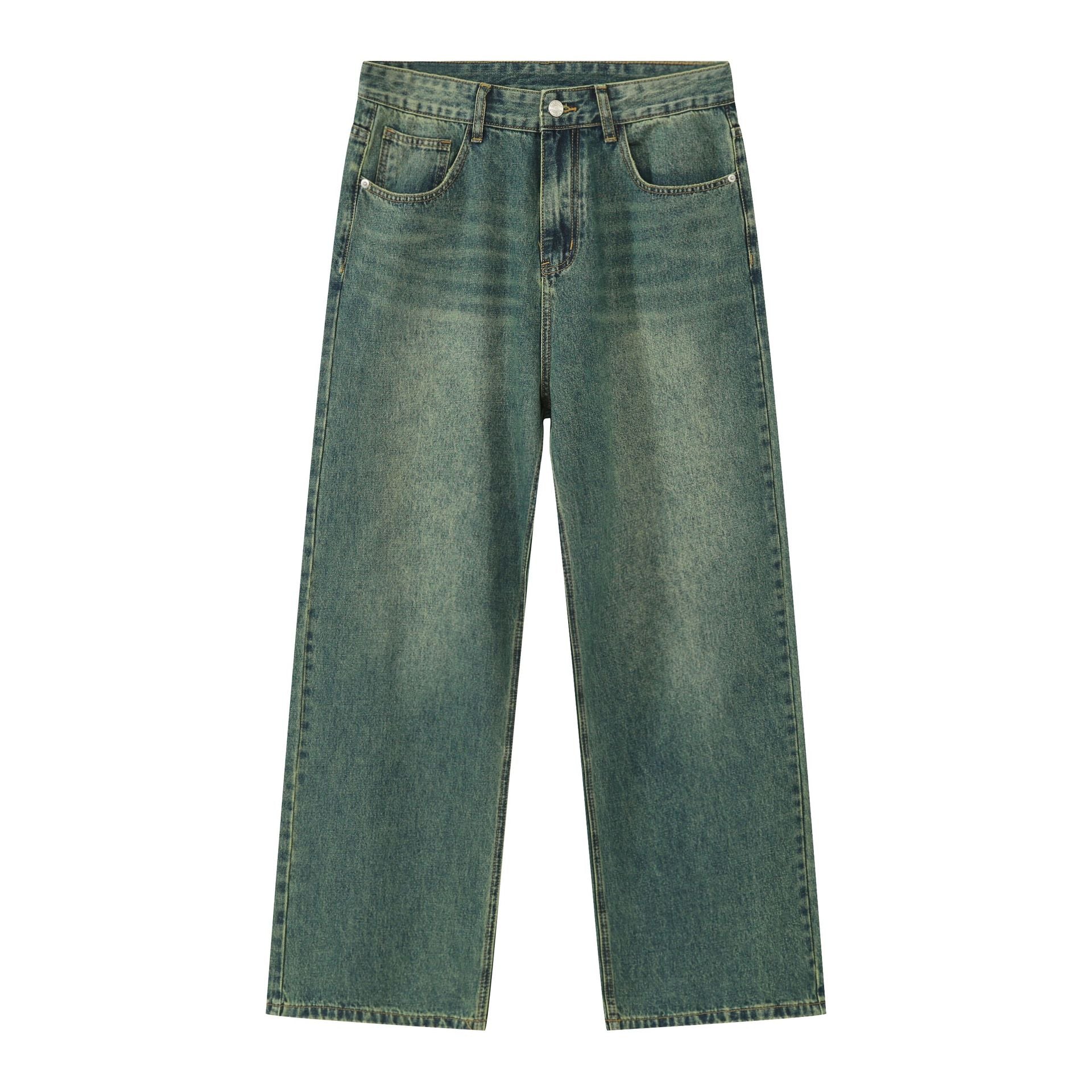 Vintage Stone Washed Jean Trousers for Men Streetstyle Men Pants Jeans Straight Jean Hombre 2022