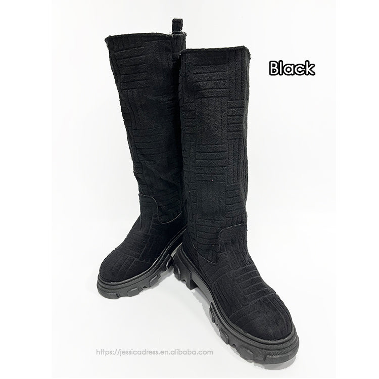 G1600-Winter Boots for Women 2022 Flat Boots Fabric Towel Boots