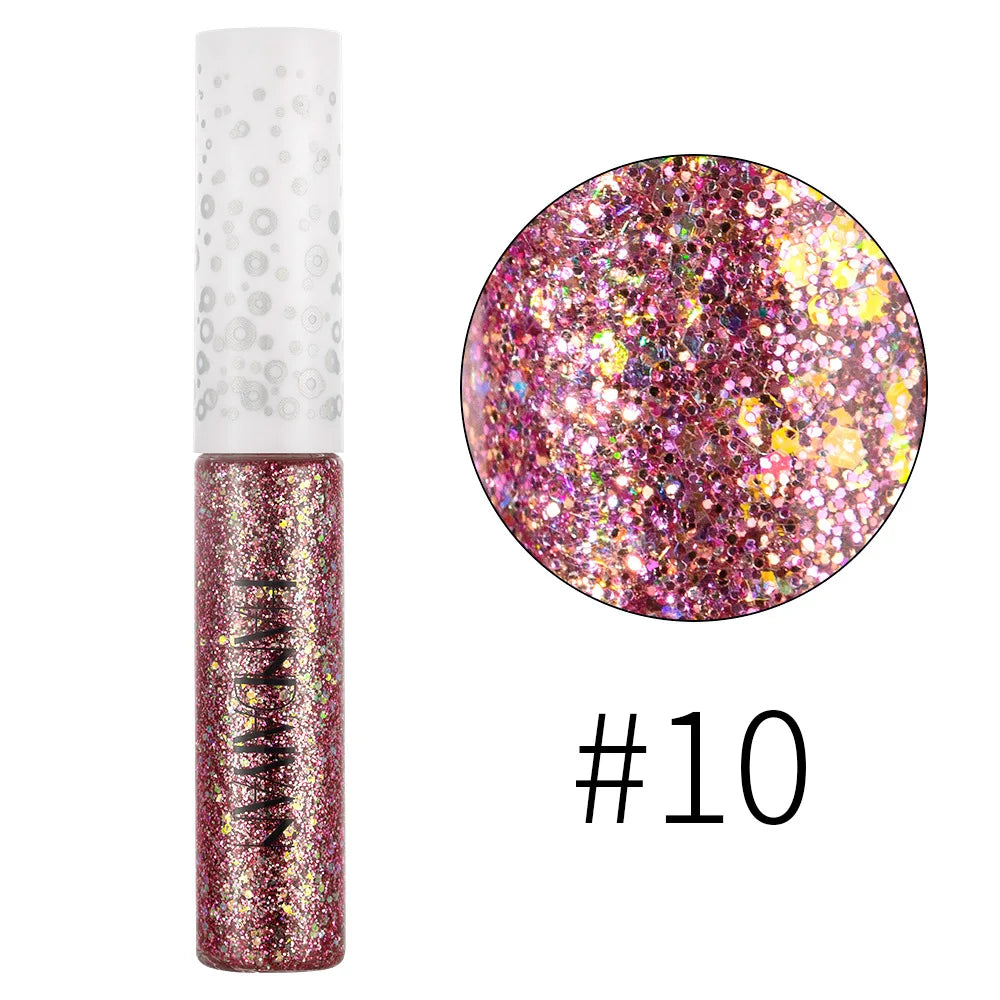 New 12 Colors Diamond Glitter Liquid Eyeliner Durable Waterproof Makeup Shimmer and Shine Eye Pencil Makeup Beauty Tools - My Store