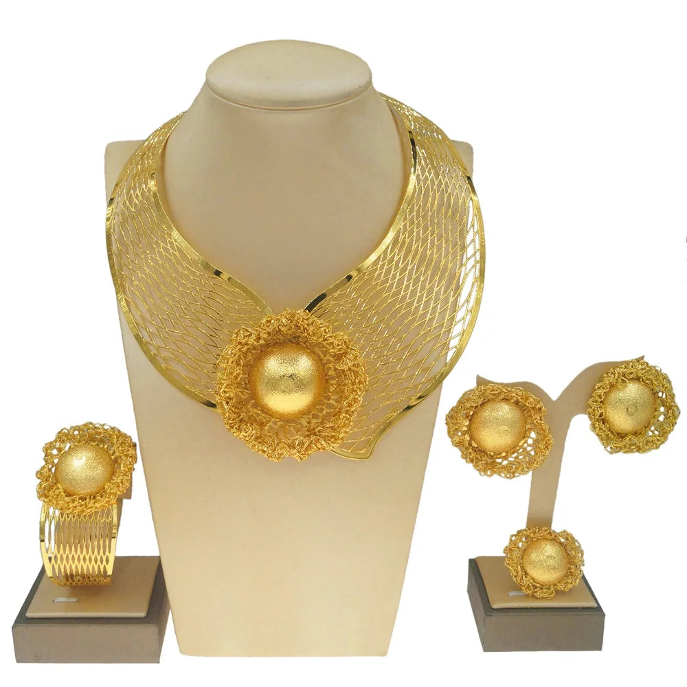 Africa Jewelry Top Gold Jewelry Design With a Ball Arabic Gold Jewelry Set