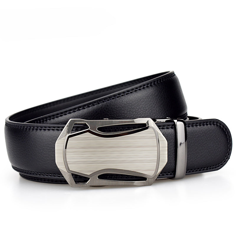 Customize Genuine Leather Automatic Buckle Ratchet Belts Men's Belt