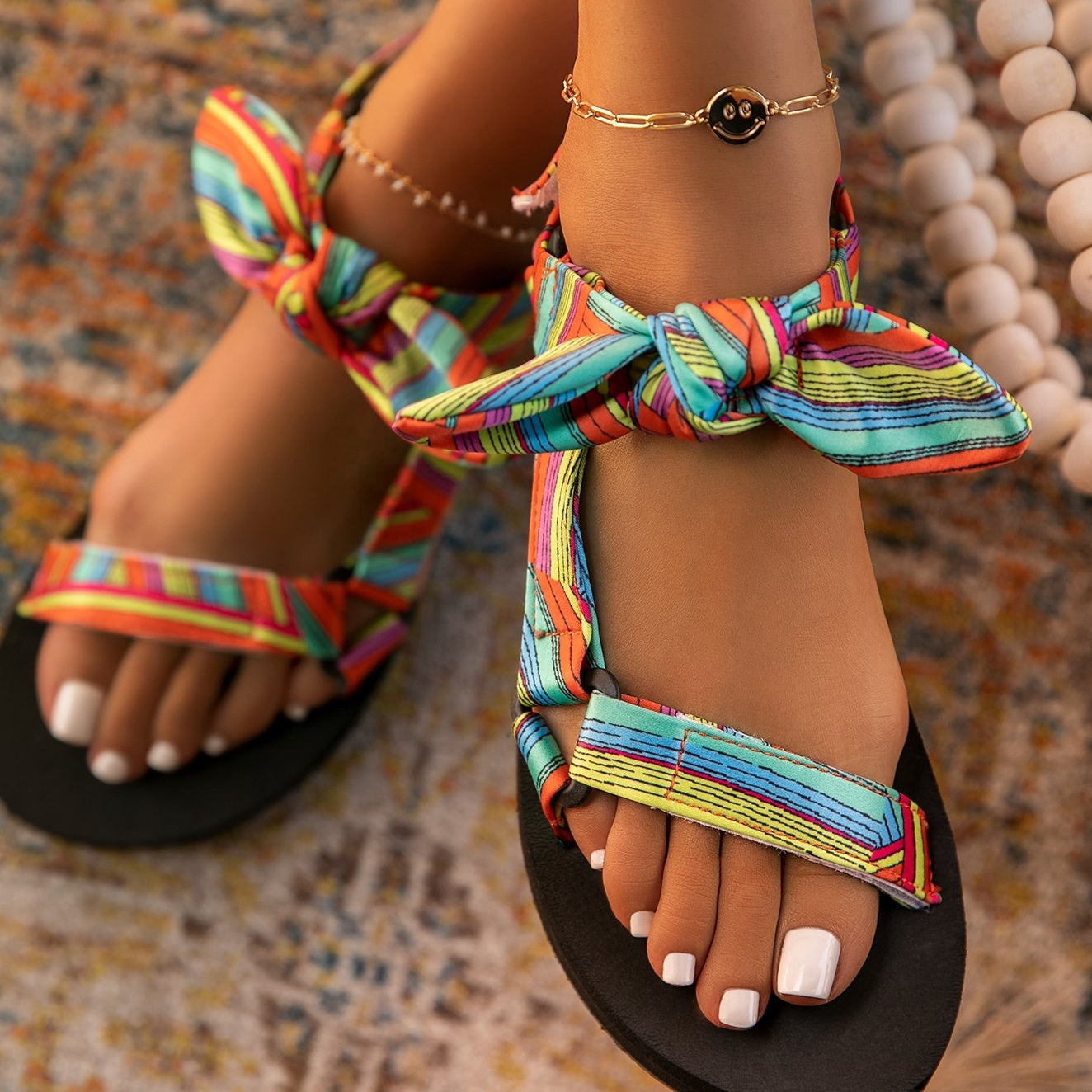 Chaussure Femme Sandales Trending Women Fancy Sandal Footwear Flat Sandals for Ladies