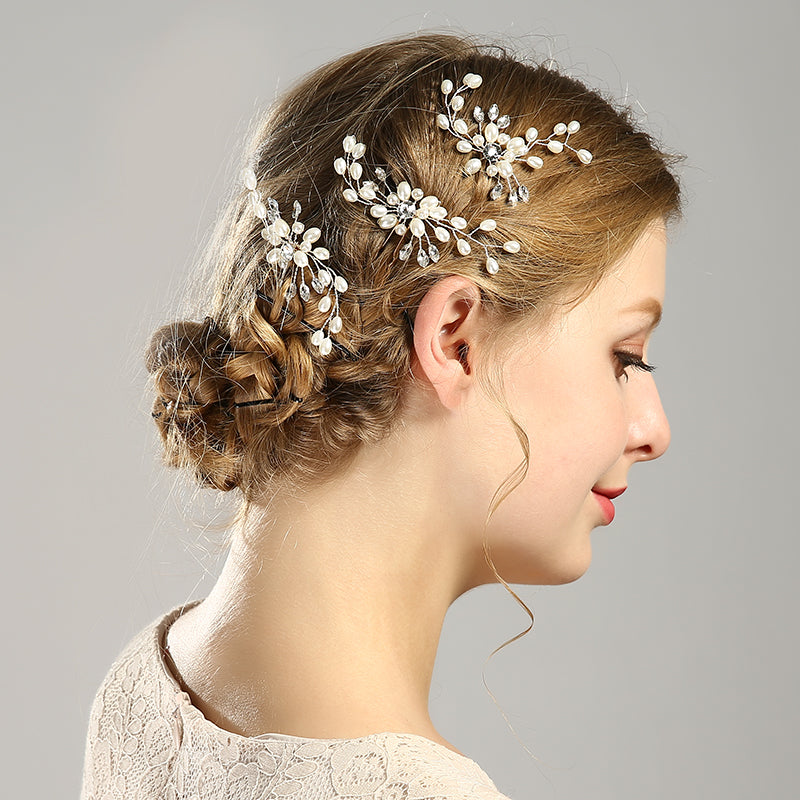 Wedding Pearl Hair Pins Hair Accessories Women Bridal Headpiece Handmade Hair Decorations