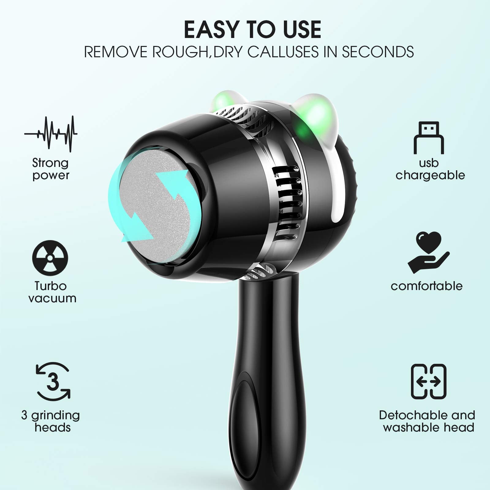 Electric Foot Grinder Vacuum Callus Remover Electric Dead Skin Remover Callus Remover Foot File Pedicure Skin Cleanser Care Tool