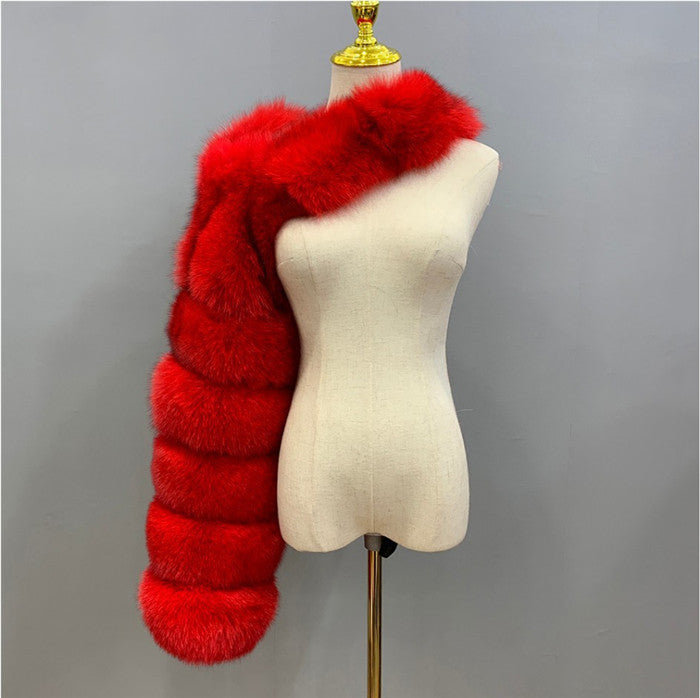 D0478-Womens Coat High Fashion Plaid Faux Fur Collar Women's Jackets Coats Winter Coats for Ladies Women