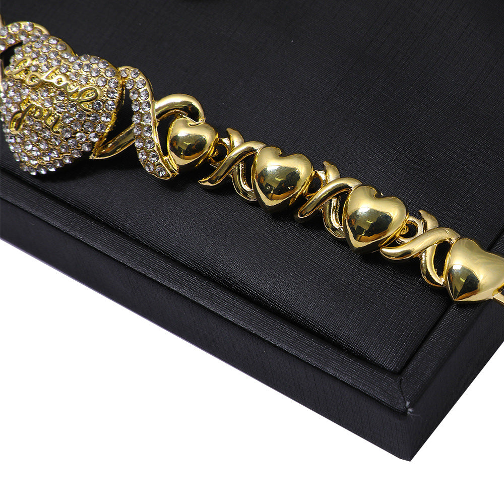 Jewellery Lady 14K Gold Filled Jewelry Sets for Women Bracelets Necklaces With Earrings Gifts