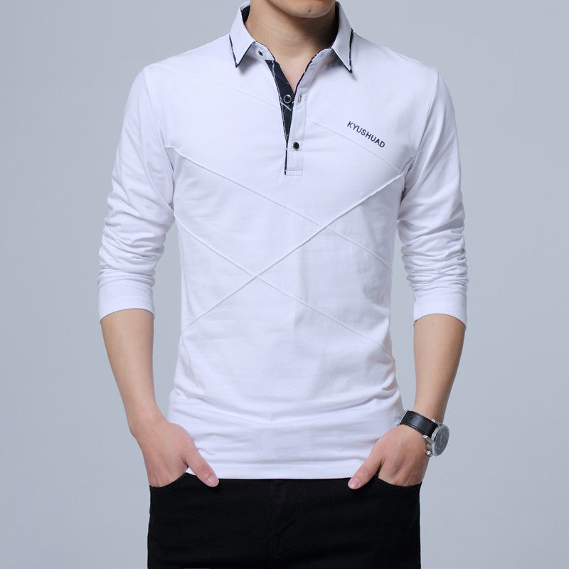 1pcs MOQ Mens Long Sleeve T Shirts New Design Mens Polo Shirts Plain T Shirt Men Clothing