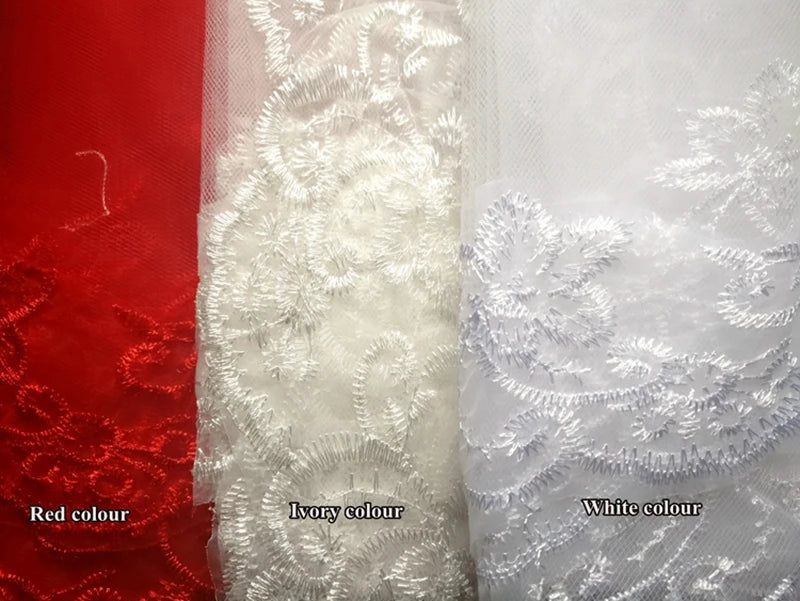 Wedding Bridal Veil 3 Meters 5 Meters Long One Layer Veil Ivory White Elegant Wedding Accessories Velos De Novia Voile De Mariee - My Store
