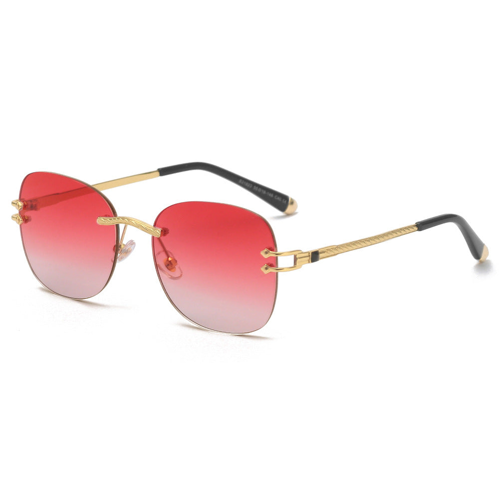 HBK 2022 Fashion Rimless Glasses Frames Luxury Frameless Sun Glasses Sunglass Woman 2021 Rimless Sunglasses Mens