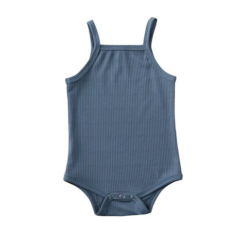 0-18Months Unisex Baby Summer Bodysuit Baby Boy Solid Pink White Green Jumpsuit for Newborn Girls Sleeveless Playsuit Clothes