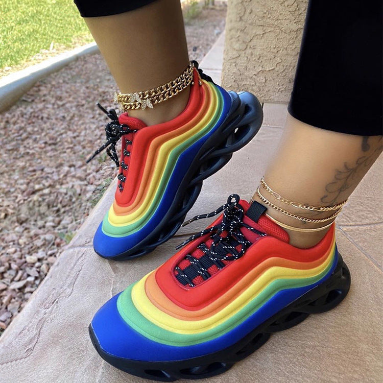 Women's Fashion Sneakers Lady Fashion Fancy Colorful Nice Sneaker for Women Walking Outdoor Shoes