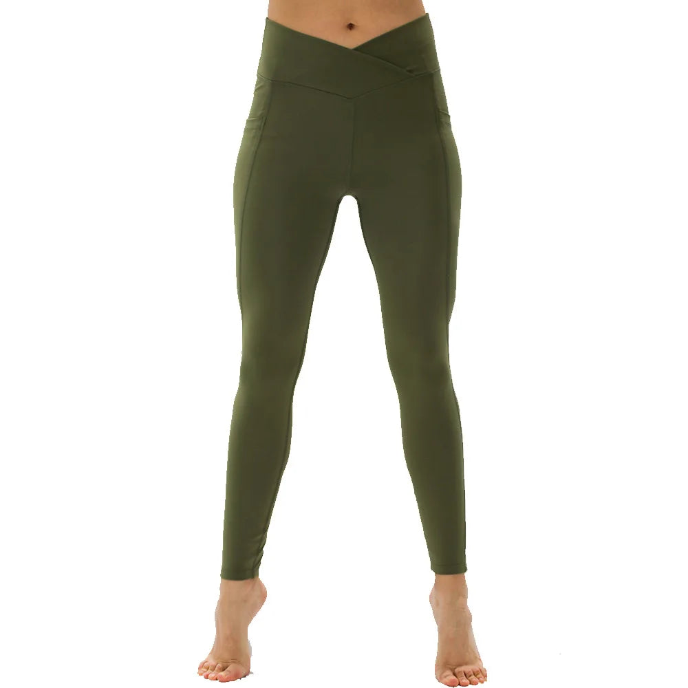 Wholesale Womens v Waistband Leggings Yoga Suits 3pcs Tracksuits Quick Dry Exercise Apparel Fitness Training Activewear Set