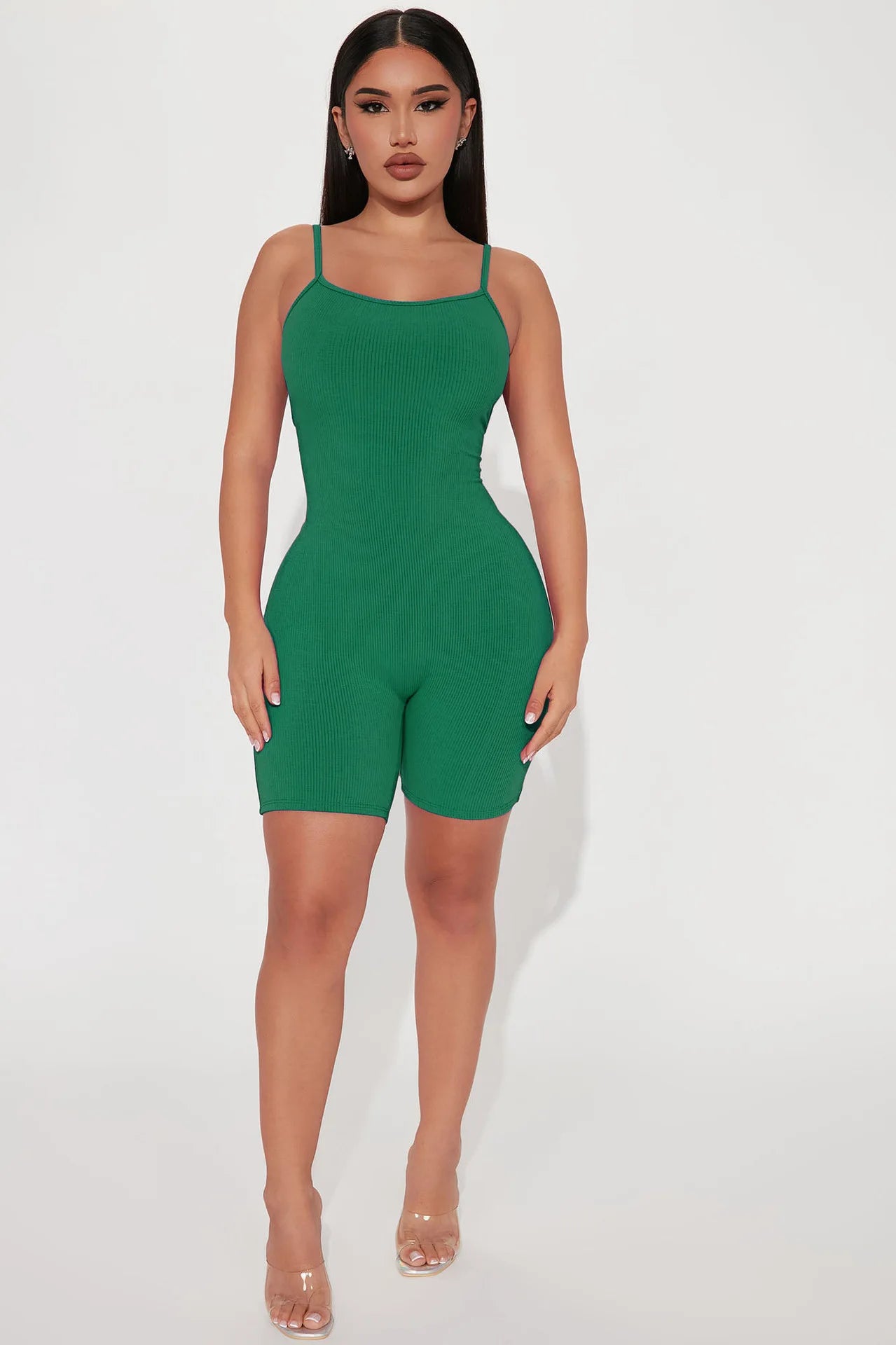 Women's Clothing Sexy Sling Custom Gym Workout One Piece Jumpsuit Women Sleeveless Bodycon Jumpsuits Playsuits - My Store