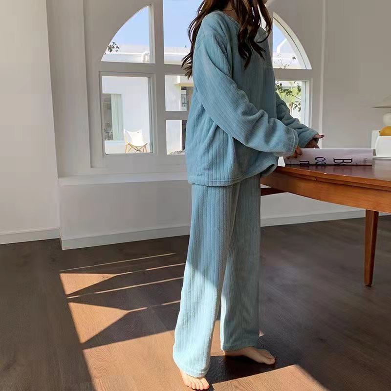 New Design Homefit Textile Wholesale Pajama Flannel for Women Girls Pajamas