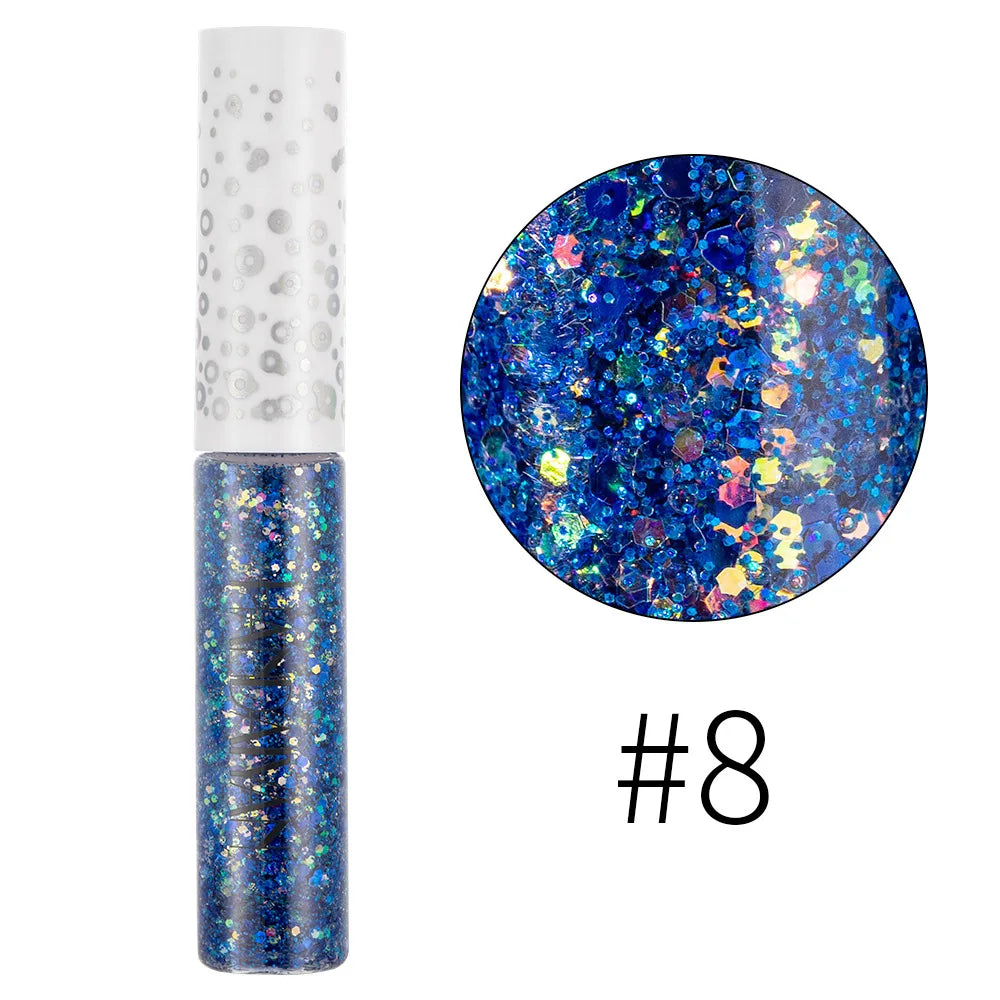 New 12 Colors Diamond Glitter Liquid Eyeliner Durable Waterproof Makeup Shimmer and Shine Eye Pencil Makeup Beauty Tools - My Store