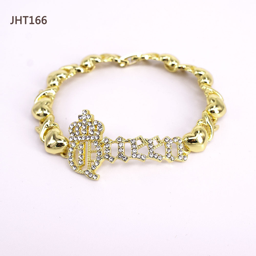 JHT166 Wholesale Jewelry Sets Women's Crown 4piece Xo Jewelry Set Women Real Gold Jewelry Set