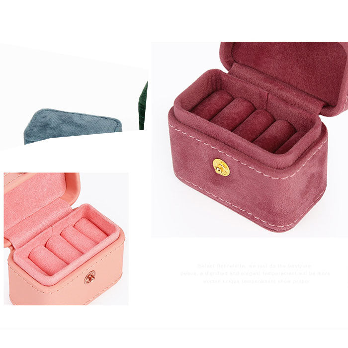 Wholesale Vintage Travel Jewellery Gift Organizer Mini Portable Luxury Velvet Custom Jewelry Ring Box
