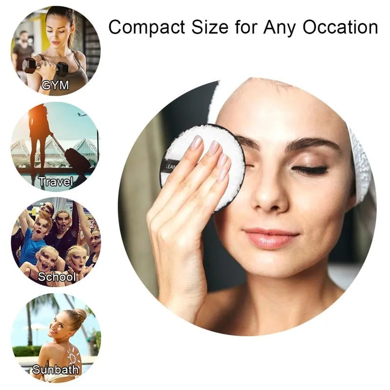 HMU Three Material and Size Microfiber Washable Makeup Remover Cleansing Pads Private Label Cotton Reusable Makeup Removing Pads - My Store