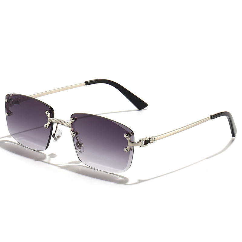 HBK 2022 Fashion Rimless Glasses Frames Luxury Frameless Sun Glasses Sunglass Woman 2021 Rimless Sunglasses Mens