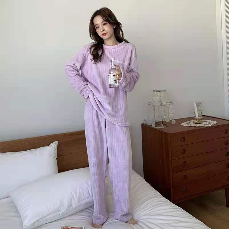 New Design Homefit Textile Wholesale Pajama Flannel for Women Girls Pajamas